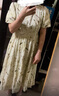 百圖betu女裝夏季新款連衣裙優(yōu)雅輕國風(fēng)印繡花連衣裙女2403T95 綠色 M 曬單實(shí)拍圖