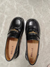 百麗（Belle）海鷗米色樂(lè)福鞋女2025春新商場(chǎng)同款通勤百搭鞋D7D1DAA5 黑色 39 (245mm) 曬單實(shí)拍圖