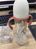 日康（rikang）多用奶瓶 6月以上PPSU寬口徑三用吸管奶瓶240ML N1065-1 咖紅 曬單實(shí)拍圖