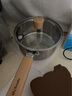 九陽(yáng)（Joyoung）奶鍋寶寶輔食鍋316L不銹鋼泡面熱奶鍋18cm燃?xì)怆姶艩t小湯鍋加蒸格 曬單實(shí)拍圖