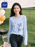 JEANSWEST CLUB真維斯T恤女2025新款寬松時(shí)尚春秋款長(cháng)袖女士純棉透氣女款上衣 曬單實(shí)拍圖