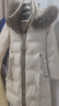 雪中飛狐貍毛領(lǐng)連帽長(cháng)款羽絨服女25新款加厚收腰顯瘦90絨外套冬季米色M 曬單實(shí)拍圖