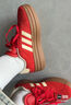 adidas「T頭鞋」VL COURT BOLD厚底增高休閑板鞋德訓鞋女阿迪達斯   淺猩紅/暖香草色   38 曬單實(shí)拍圖
