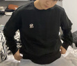 美職棒（MLB）官方 衛(wèi)衣女裝25年新款情侶外套圓領(lǐng)小LOGO長袖T恤男士休閑套頭衫 紐約洋基隊/黑色 L 175/96A 曬單實拍圖