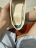 啄木鳥(niǎo)網(wǎng)紗單鞋女2024夏季透氣鏤空涼鞋防滑平軟底不累腳媽媽皮鞋 米白色 38 曬單實(shí)拍圖