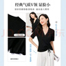 歐莎（OSA）【迷人風(fēng)情】設(shè)計(jì)感上衣黑色正肩短袖t恤女夏季2025年新款 黑色 M 曬單實(shí)拍圖