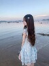 邦帛世連衣裙溫柔藍(lán)色短袖女夏2025新款波浪花邊法式小個(gè)子氣質(zhì)連衣裙 夢幻碎花公主裙【藍(lán)】 S 適合【80斤-100斤左右】 曬單實(shí)拍圖