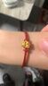 周六福3D硬金足金黃金轉(zhuǎn)運珠男女款招財貓定價A1610417 約0.88g七夕禮物 曬單實拍圖