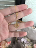 中國黃金黃金k金吊墜金項鏈莫比烏斯18k吊墜送媽媽女友老婆生日禮物 k金項鏈莫比烏斯+賀卡+刻字+禮盒 曬單實拍圖
