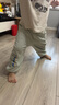 aqpa【UPF50+】?jì)和澴臃牢醚澫募颈】钸\動(dòng)褲防曬嬰幼兒速干長(cháng)褲 抹茶綠【美好的】 110cm】 曬單實(shí)拍圖