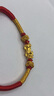 中國黃金招財貔貅黃金手鏈女本命年紅繩新年情人節情人節禮物 足金納福貔貅紅手繩【京速達】 曬單實(shí)拍圖