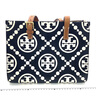 湯麗柏琦（Tory Burch） 女士手提托特包女包TB 撞色壓花拉鏈 無(wú)肩帶 單肩包 節日禮物  150310-001黑色 曬單實(shí)拍圖