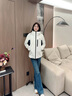 波司登（BOSIDENG）25新款90鵝絨功能軟殼羽絨服男女同款防風(fēng)防水外套B250331320 云溪白/黑藏青|8646/5295|864B S 160/84A 體重約100-110斤 曬單實(shí)拍圖