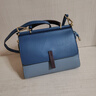 高巴度（GORBADO）2025年新款手提包包女斜挎包真皮女包秋冬百搭韓版小眾撞色包禮物 藍色 曬單實(shí)拍圖