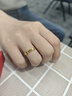 中國黃金（CHINA GOLD）黃金戒指足金碎碎冰戒指滿天星素圈指環(huán)七夕情人節(jié)生日禮物送女友 碎碎金戒指【女戒】 約2.6-2.7g 曬單實拍圖