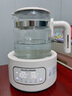 摩飛電器（Morphyrichards）全玻璃養(yǎng)生壺家用燒水壺多段控溫電熱水壺極速風冷恒溫壺沖奶泡奶機MR5602 1.2L 椰奶白 曬單實拍圖