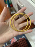 周大生黃金手鐲足金古法素圈鐲子女簡(jiǎn)約百搭經(jīng)典送媽媽女朋友情人節禮物 58圈口：約10.65g 曬單實(shí)拍圖