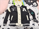 森馬青少年棒球服加絨加厚外套女2025冬季寬松百搭學(xué)生連帽衛衣 黑色 【超柔銀狐絨-重磅】 L 建議【110-130斤左右】 曬單實(shí)拍圖