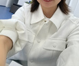 VEROMODA【麂皮外套系列】夾克外套2024新款寬松女美拉德穿搭曠野美拉德 本白色S85-A 165/84A/M 曬單實(shí)拍圖