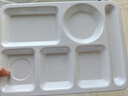 廚萬雅密胺快餐盤圓形六格仿瓷打餐盤商用工廠學(xué)校飯?zhí)貌捅P餐具餐盒 曬單實(shí)拍圖