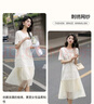 德瑪納【陷入浪漫里】夏季甜美風(fēng)刺繡娃娃裙寬松無腰線中長女連衣裙 曬單實拍圖