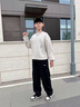 LI-NING KIDS李寧兒童褲子春秋季寬松休閑男童直筒褲棉質(zhì)親膚青少年速干運(yùn)動褲 黑色-直筒褲【春夏薄款】 170 cm 曬單實(shí)拍圖