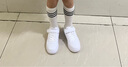 特步（XTEP）兒童童鞋空一魔術(shù)貼小童幼稚園休閑板鞋 新白色 32碼 曬單實(shí)拍圖