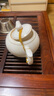 杰藝陶瓷茶具羊脂玉品茗杯功夫蓋碗茶壺茶杯德化白瓷茶盞泡茶主人單杯 羊脂玉【茶壺】描金龍耳壺 曬單實拍圖