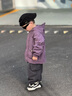 齊齊熊（ciciibear）寶寶風(fēng)衣外套男童工裝上衣春秋裝2025新款兒童保暖戶外春季 漿果紫 - 100 曬單實(shí)拍圖