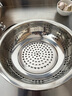 艾風(fēng)格加厚不銹鋼瀝水籃洗菜盆漏盆家用淘米盆洗米篩洗菜籃子水果籃 特價(jià)32CM大孔買(mǎi)1送1 曬單實(shí)拍圖