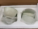 蘇氏陶瓷（SUSHI CERAMICS）浮雕青瓷描金小草米飯碗湯碗4.5英寸6個裝J0985 曬單實拍圖