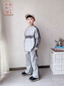 G.DUCKKIDS男童秋裝套裝2025新款中大兒童春秋款衛(wèi)衣運(yùn)動(dòng)服男孩加絨套裝潮 灰色 160 cm 曬單實(shí)拍圖