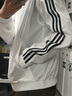 adidas情侶款復古風梭織立領夾克外套男女阿迪達斯官方三葉草 亮白 M 曬單實拍圖