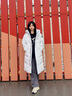 波司登（BOSIDENG）于適同款25新款羽絨服男女同款情侶長(cháng)款寬松舒適連帽面包服外套 【店長(cháng)推薦】淡灰藍|5979 S 160/84A 體重約110-125斤 曬單實(shí)拍圖