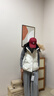 鴨鴨（YAYA）連帽羽絨馬甲女小眾2025秋冬新款韓版寬松格子拼接外套 黑色 M 曬單實(shí)拍圖