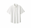 無印良品（MUJI）男式 棉水洗牛津紐扣領(lǐng) 套頭短袖襯衫男士襯衣25年夏季 白色 L （175/100A） 曬單實(shí)拍圖