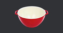 琺寶（staub）陶瓷碗大號沙拉碗家用甜品碗泡面湯碗面碗烘焙雙耳飯碗 25cm 櫻桃紅 曬單實拍圖
