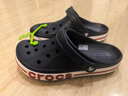卡駱馳crocs洞洞鞋貝雅卡駱班輕便耐磨一腳蹬休閑鞋|205089 石板灰/青檸綠-0GX 41 /42(260mm) 曬單實拍圖