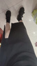 UR2025春季新款女裝簡(jiǎn)約褶皺開衩修身短袖連衣裙UWM750016 黑色 M 曬單實(shí)拍圖