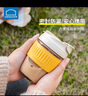 樂扣樂扣（LOCK&LOCK） 玻璃杯男女簡約手持吸管杯便攜大容量咖啡杯泡茶杯牛奶杯隨行杯 雛菊黃【350ML】 曬單實拍圖