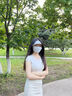 浪莎（LangSha）防曬口罩面罩帽檐一體防紫外線全臉遮陽騎行面罩臉基尼防曬帽 曬單實(shí)拍圖