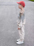 G.DUCKKIDS童裝男童套裝春秋款兒童衛(wèi)衣套裝漸變帥氣男孩衣服春季運動兩件套 咖色 120碼建議110-120cm6-7歲 曬單實拍圖