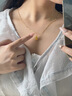 傾愛黃金項鏈999足金轉(zhuǎn)運佛像吊墜中式小眾鎖骨鏈生日禮物送女友 佛頭足金吊墜+金色銀鏈 曬單實拍圖
