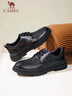 駱駝（CAMEL）通勤英倫復古牛皮商務(wù)正裝休閑皮鞋男 G13A155022 黑色 44  曬單實(shí)拍圖
