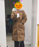鷺青一【北海道戀人】羽絨服女冬季中長(zhǎng)款加厚狐貍毛領(lǐng)白鴨絨外套 咖色 M 曬單實(shí)拍圖