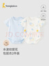童泰（TONGTAI）嬰兒包屁衣夏季純棉寶寶連體衣衣服哈衣爬服薄款睡衣藍(lán)色59cm 曬單實(shí)拍圖