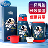 迪士尼（Disney）兒童保溫杯吸管直飲杯316不銹鋼大容量帶杯套雙蓋兩用650米奇老鼠 曬單實(shí)拍圖
