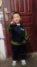 G.DUCKKIDS男童秋季套裝2025新款帥氣兒童洋氣POLO衫男童休閑兩件套炸街潮酷 H-17黑綠色（春秋款） 120 cm 建議110㎝-120㎝ 曬單實拍圖