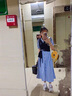鏡莎裙子女夏季2025新款學(xué)院風(fēng)條紋襯衫假兩件連衣裙收腰顯瘦學(xué)生長(cháng)裙 藍色 均碼 【可備注碼數】 曬單實(shí)拍圖