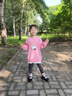 史努比（SNOOPY）童裝女童套裝兒童衛(wèi)衣打底褲兩件套女孩休閑外出衣服春季 曬單實(shí)拍圖